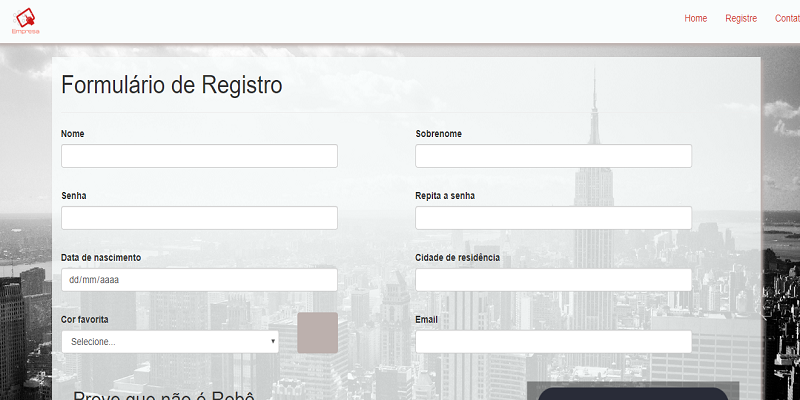  Formulário jQuery!